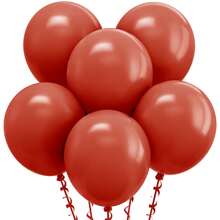 12 Plain Colorful Balloon Balloons 16 Inches Large Round Balloons Premium Birthday Party Decoration - 紅陶 - 查看 1