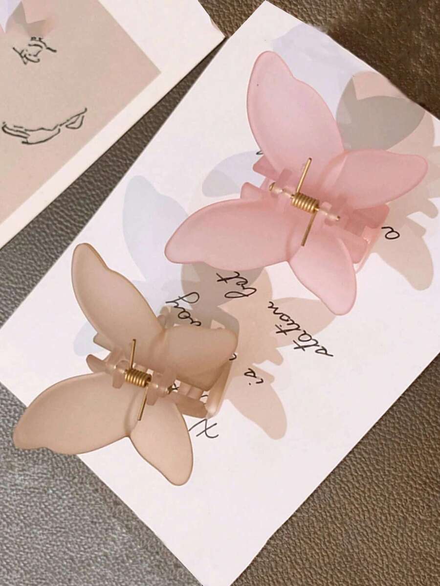 2pcs Butterfly Design Hair Claw Cute