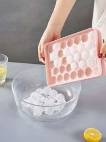 1pc Pink PP Ice Hockey Mold Ice Cubes, Creative Maker Tray For Kitchen - Pink - View 2
