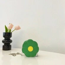 Modna swobodna PU dziewczęca śliczna kwiatowa torba na ramię typu crossbody, mała mała kopertówka portfel