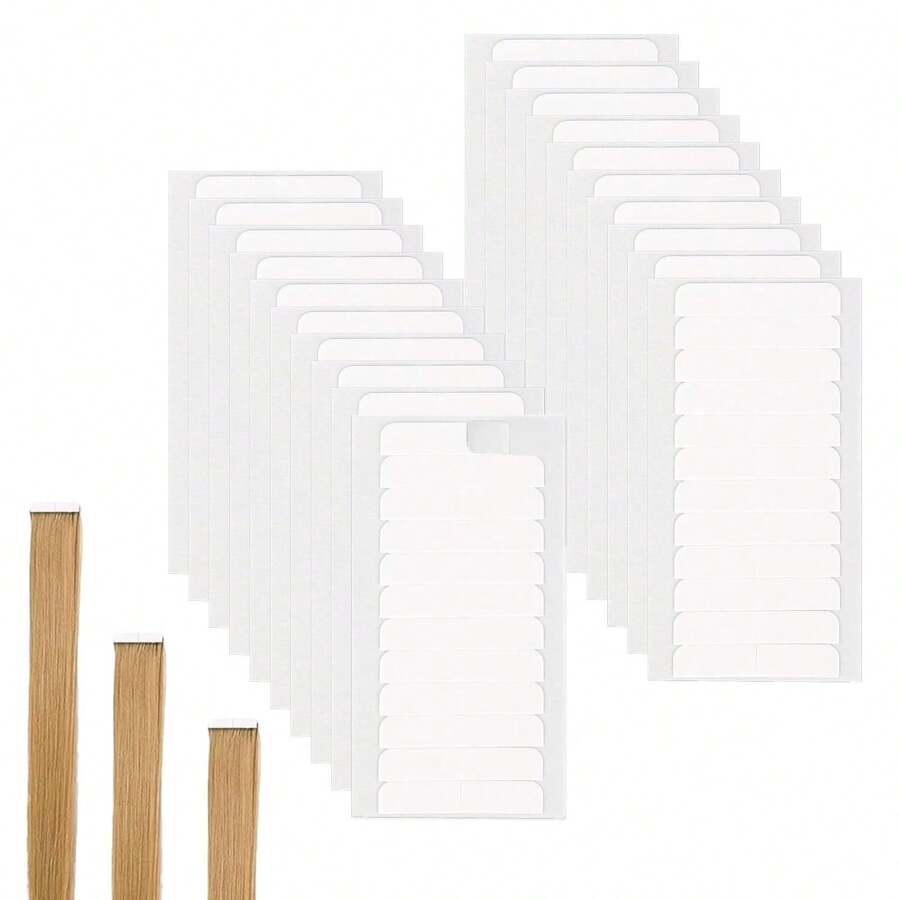 240Pieces Replacement Tape Tabs Hair Extensions Tape In No-Residue Tape For Extensions Human ...