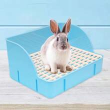 Rabbit Litter Box Pee Pan Tray Pet Toilet Corner Toilet Box Litter Pan Bunny Trainer Small Animals Chinchillas Rats