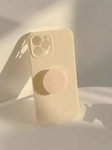 1pc Muted Color Retro Minimalist Solid Color Phone Case Compatible With Apple IPhone 16/15/14/13/12/11 Series - Purple - View 20