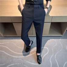 Men's Premium Oxford Dress Pants - Azul Marino - Ver 3