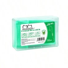 50pcs Assorted Fruit Flavored Dental Floss Sticks, Super Fine Tooth Cleaning Disposable Use Toothpicks, Multiple Colors & Flavors Available