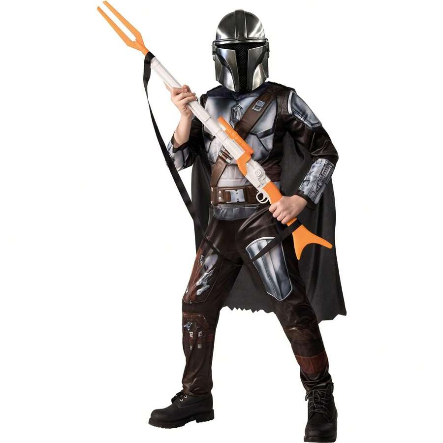 KIWI Deluxe Mandalorian Child Costume - Officially Licensed Star Wars Saga Character Costume - Iconic Character Costume Authentic Mandalorian Design - Deluxe Mandalorian Costume - Perfect For Carnival, Parties And Themed Events - Multicolor - View 1