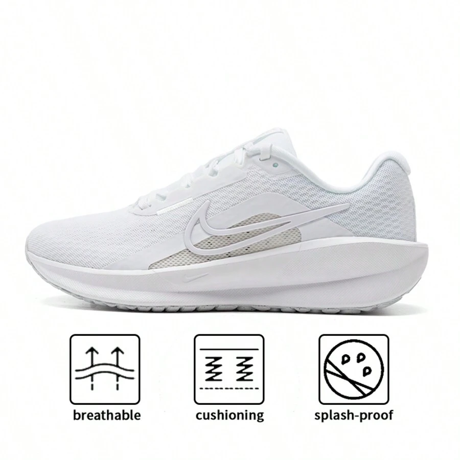 Nike 女士舒适休闲跑步鞋 FD6476-101 - 白/淺銀灰 - 查看 1