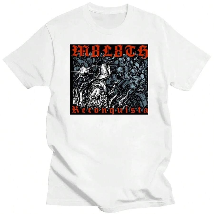 S M L XL 2XLM8 L8TH Russian Black Metal Band Reconquista 1 T-Shirt Graphic T Shirts Men Clothing Harajuku Oversized T Shirt - 白色 - 查看 1