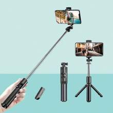 Ausziehbarer Smartphone Selfie-Stick mit 360° Drehung - Kabellose Fernbedienung, Stativ-Kompatibilität für Smartphones/Iphone/Android
