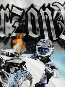 Áo thun nam cổ tròn in chữ thời trang tay ngắn trễ vai - trắng - Xem 4