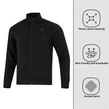 Adidas Chaqueta M 3S TT TRIC para hombre, ropa deportiva de entrenamiento para correr al aire libre, chaqueta informal con cuello levantado de punto para hombre H46101