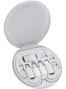 Conjunto de adaptador de cabo de carregamento múltiplo 6 em 1 USB C para USB celular Suporte de telefone celular pino