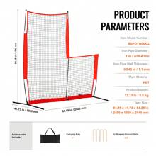 L&I Screen Baseball For Batting Cage 7x7&7x4 Ft Baseball & Softball Safety Screen Body Protector Portable Batting Screen With Carry Bag Wheels Ground Stakes Heavy Duty Pitching Net For Pitchers Protection - L 7x7 Ft - View 7