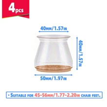 24 件硅胶椅腿保护套带毛毡垫 - 防刮地板保护套 - 家具脚套，适用于餐厅、办公室、客厅椅子和酒吧凳，圣诞礼物