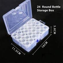 1 Stück Diamant-Malerei Strass Aufbewahrungsflasche, transparente runde Flasche für DIY Perlen, Nagelkunst Strass Organizer Box