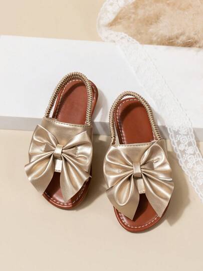 新款儿童时尚凉鞋，男女童皆宜，斋月款，沙滩凉鞋，运动拖鞋，蝴蝶结拖鞋，舒适凉鞋，时尚设计，校园运动凉鞋，波西米亚风拖鞋，金色蝴蝶结凉鞋