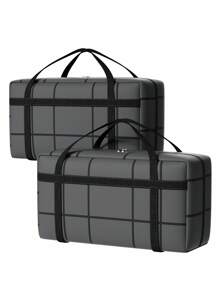 1pc Large Moving Bags With Zippers & Carrying Handles, Heavy-Duty Non-Woven Storage Container, Space Saving Moving Storage And Organization For Bedroom, Home, Closet, Wardrobe, Travel Accessories,Spacious & Portable Heavy-Duty Storage Bag With Zipper And Handles - Ideal For Home, Travel & Closet Organization Bag For School School Accessories School Stuff