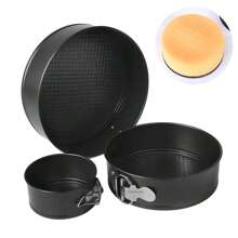 3pcs/1pc Round Cake Baking Mold, Lockable Cake Mold, Baking Tool, Removable Bottom Cake Mold Set,