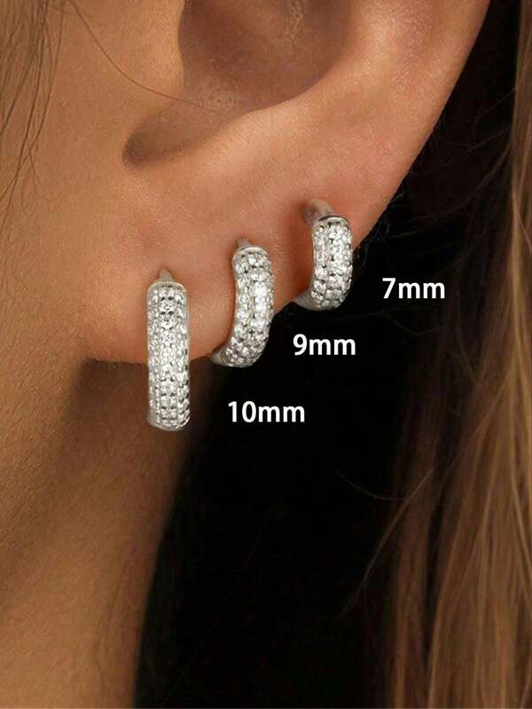Newsoul 1 Coppia di orecchini a cerchio eleganti, gioielli per donne, in argento sterling 925, orecchini raffinati, gioielleria di alta qualità, regalo per ragazze, adatti per la vita quotidiana, appuntamenti, decorazione per feste da ballo e cerimonie