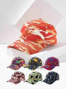 1pc Spring/Summer Camo Baseball Cap, Unisex Outdoor Casual Sun Protection Snapback Hat - Multicolor - View 12