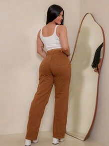Calça Jeans Feminina Wide Leg Colors 100% Moda Verão Tendencia 2025 Tecido Premium Modelagem Moderna