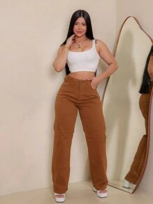 Calça Jeans Feminina Wide Leg Colors 100% Moda Verão Tendencia 2025 Tecido Premium Modelagem Moderna