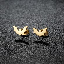 1Pair Stainless Steel Bat Earrings Simple Animal Fashion Stud Earrings Jewelry Wedding Party Girl Male Gifts - 388 - View 10