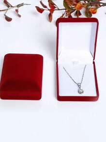 2/1pc Elegant Pendant Necklace Jewelry Gift Box, Jewelry Organizer, Classic Necklace Gift Packaging Box, Jewelry Storage Container For Trinket, Mother's Day Gift Wrap Storage Box, For Christmas, Valentine's Day, Wedding Special Occasions, Gift For My Mother, Room Decor - Multicolor - View 5