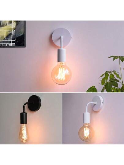 Nordic Moderne Wand Lamp Iron Zwart E27 Indoor Lighting Bedside Bedroom Bathroom Sconce Verlichting Fixture Industrial view 4