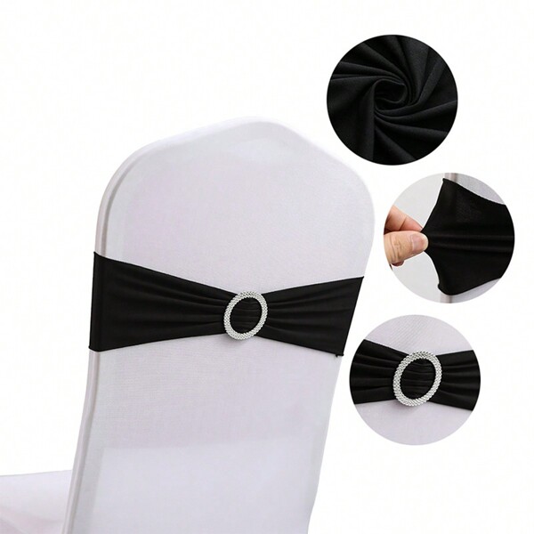 10pcs/30pcs High Elasticity Chair Covers With Buckle Slider, Universal Stretchy Chair Bands For Wedding Party Ceremony Reception Banquet Decoration, Suitable For Birthday, Wedding, Banquet, Holiday Party Decoration And Baby Shower