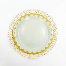 10PCS/20PCS/50PCS 鼠尾草绿色纸盘 7 英寸 9 英寸鼠尾草绿色扇形纸盘一次性晚餐甜点盘适用于生日婚礼新娘派对用品 - 綠色 - 查看 12