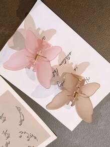 2pcs Butterfly Design Hair Claw Cute