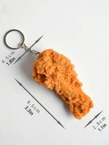 Llavero de accesorio con dije de bolas de pollo frito para bolsos, monedero, fiesta, Navidad, Día de San Valentín - un regalo ideal para adolescentes y estiloso