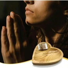 Christian, Prayer Dough Bowl, Prayer Bowls For Women, Prayer Bowl Dough Bowl Cross For Religious Home Decor And Devotional Gifts (Brown)