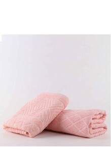 2-Piece Pyramid Towel Set, Soft Towels, 50x90 Cm - Hot Pink - View 2