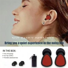 高保真耳塞，可重复使用，适用于音乐家、派对、专注和睡眠，28dB，设计可长时间佩戴，3 对 S/M/L 替换耳塞（黑色）