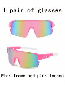 1 Pair Of Youth Outdoor Bicycle Windproof Glasses, Boys And Girls Cycling Fashion Decorative Glasses, Outdoor Sports Decorative Ordinary Glasses (With Glasses Case)