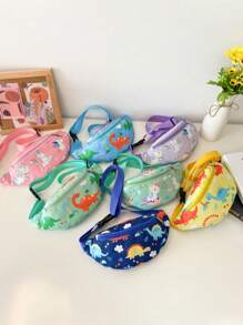 Bolso de cintura/bandolera/pecho con estampado de dibujos animados lindos para niños, de uso informal
