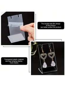 1/2/3/6 Pcs Clear Jewelry Display Stand Holder For Earrings And Studs Back To School