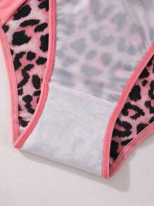 7 PCS Women's Leopard Ice Silk Triangle Panties Low Waist Seamless Briefs Sexy Hollow Out Comfortable Lingerie Underwear - 彩色 - 查看 11