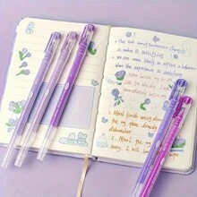 1 Box 9PCS Quick-Drying Gel Ink Pens, Medium Tip (0.5mm), 9 Colors, Plastic Material, Ideal For Drawing And Journaling