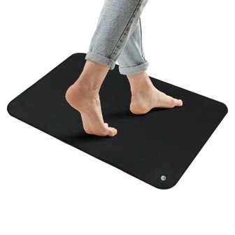 Grounding Mat(16in*24in) For Yoga, Sleep, Balance, Wellness. Earth Connected. Indoor Grounding At Home, Office, Work. 15 Foot Grounding Cord Included.