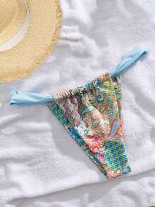 PEPPERMOLLY New Sexy & Elegant Party Beach Bikini Bottom, Summer Fashion Women Bikini Bottom, Random Printed - Multicolor - View 3