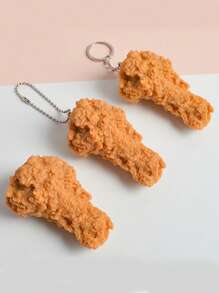 Llavero de accesorio con dije de bolas de pollo frito para bolsos, monedero, fiesta, Navidad, Día de San Valentín - un regalo ideal para adolescentes y estiloso