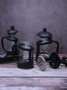 1 pieza Cafetera portátil, olla de prensa francesa con filtro de acero inoxidable y mango resistente al calor, disponible en volúmenes de 350ml/600ml/800ml, excelente para una taza de café por la mañana para empezar el día de vuelta a la escuela