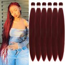 1/3/6 Packungen schwarze Flechthaar Vorstrekbare Knotless Kanekalon Box Zöpfe Haar zum Flechten, vorgestreckte lange gerade synthetische Flechthaarverlängerungen für Knotless Zöpfe