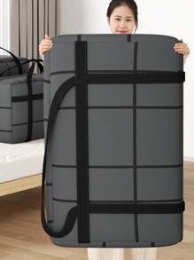 1pc Large Moving Bags With Zippers & Carrying Handles, Heavy-Duty Non-Woven Storage Container, Space Saving Moving Storage And Organization For Bedroom, Home, Closet, Wardrobe, Travel Accessories,Spacious & Portable Heavy-Duty Storage Bag With Zipper And Handles - Ideal For Home, Travel & Closet Organization Bag For School School Accessories School Stuff