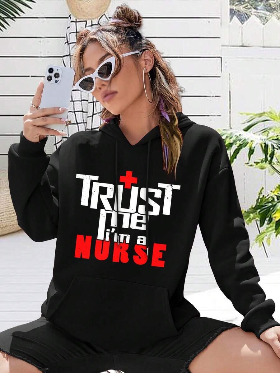 Proud Medical Nurse Trust Me! - A Great Gift For Registered Nurses (Best Nurse Funny Nurse Quote Nurse Gift Idea Nurses Day) - Black - View 1