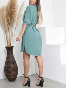 Women's Duna Chemise Dress - 薄荷綠 - 查看 2