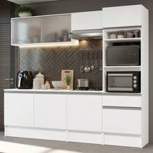 Madesa Topazio Modular Complete Integral Kitchen 240cm White Color - White - View 1